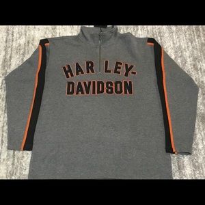 harley davidson half zip sweatshirt